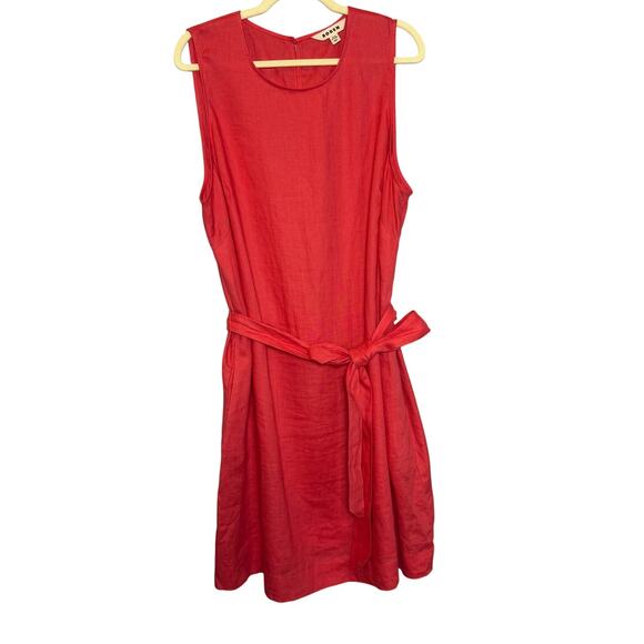 BODEN Women Sleeveless 100% Linen Mini Dress Rose Pink Size 20-22R - Picture 2 of 16